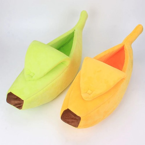 Warm Banana Shaped Dog Cat Bed Cozy Basket Cushion Portable Pet Sleeping Mat New - Picture 13 of 24