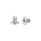 M2 x 4mm Laptop Computer Screws 3.8mm Dia Phillips Head Screw Silver Tone 100pcs