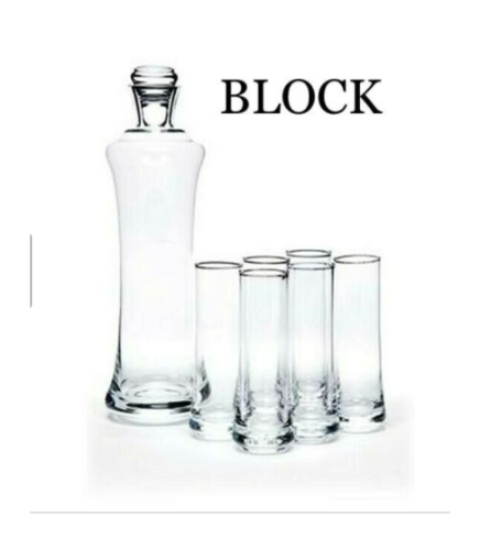 Block By Mikasa Barware Decanter With Glasses, Vodka 7 Piece Set - 第 1/1 張圖片