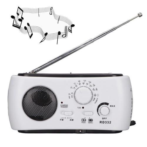 Rd322 Hand Crank Radio Am Fm Emergency Weather Radio For Power Outage Light MPF - Picture 23 of 24