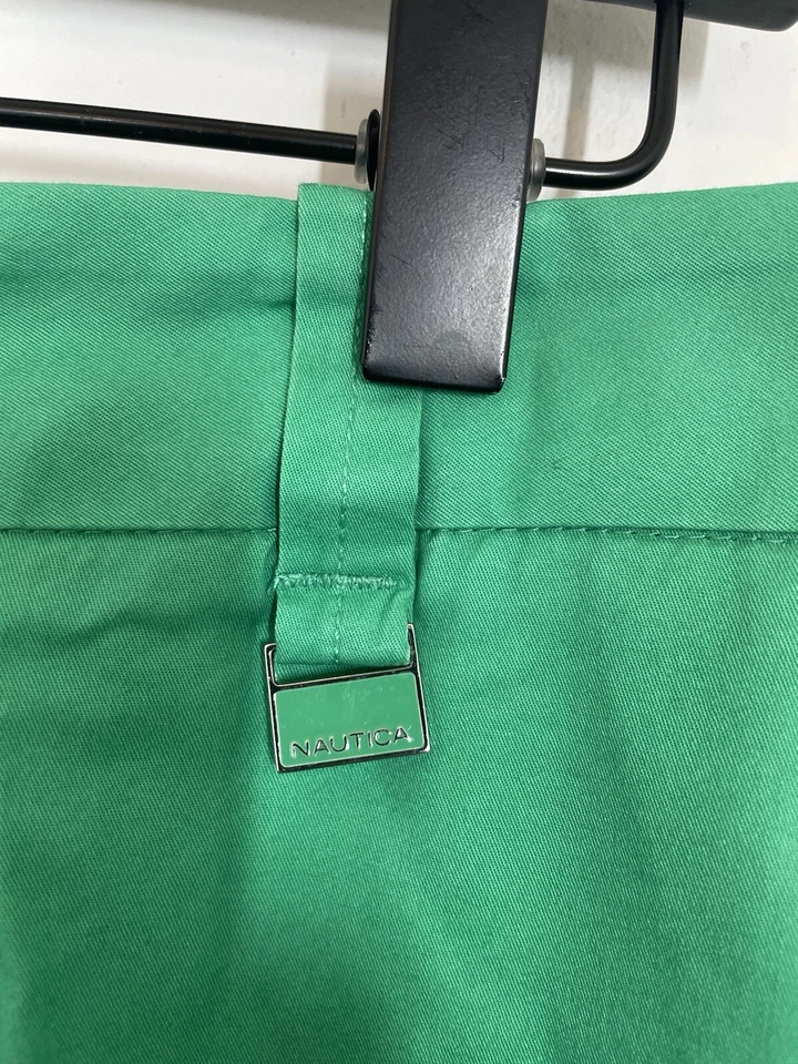 Pantalones chinos ajustados Nautica para mujer mezcla de algodón verde talla 8 Foto 2 de 4