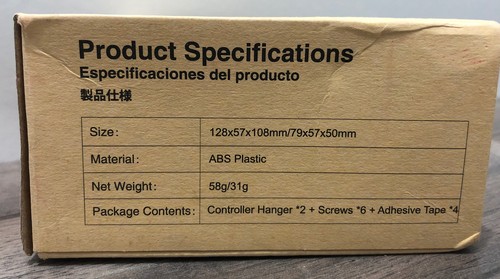 2pc Gamepad Controller & Headphone Hanger •Stand Alone, Wall Mount  w/Hardware - Picture 2 of 4