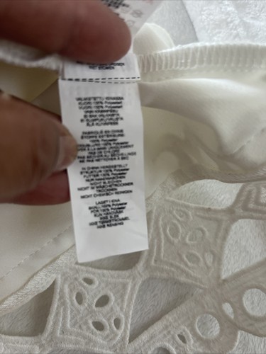 missguided White Talk crochet lace cami mini dress Size US 4 Medium High Low - Picture 6 of 12