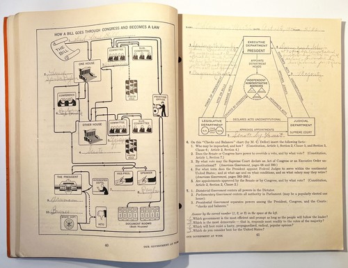 1945 Our Government at Work by Frank Abbott Magruder American Gov't Workbook - Picture 10 of 13