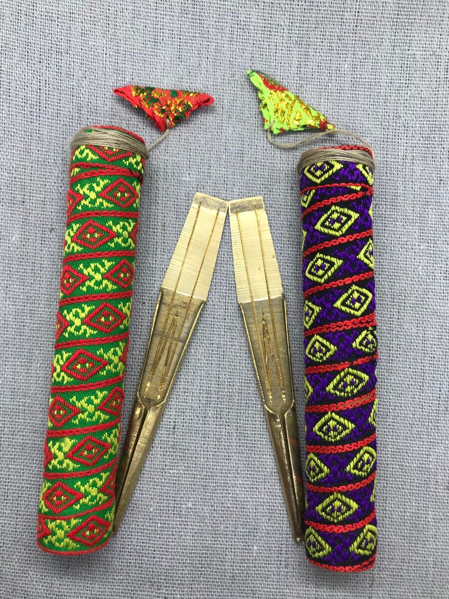 Set of 5 Dan Moi musical Jew s harp Jaw mouth Harp Brass VietNam