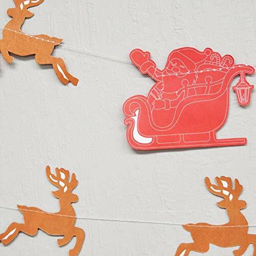 Papel Quasimoon Rojo/Marrón Reno Santa's Trineo Navidad Fiesta Fiesta G... - Imagen 1 de 2