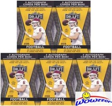(5) 2018 Leaf Draft Football Factory Sealed 20 Pack Blaster Box-10 AUTOGRAPHS