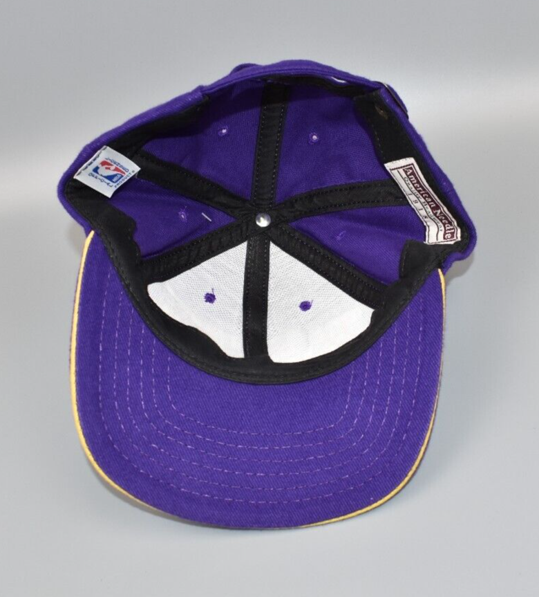 超お宝！Lakers cap American needle vintage Vintage Los Angeles Lakers NBA Adjustable Hat Cap American