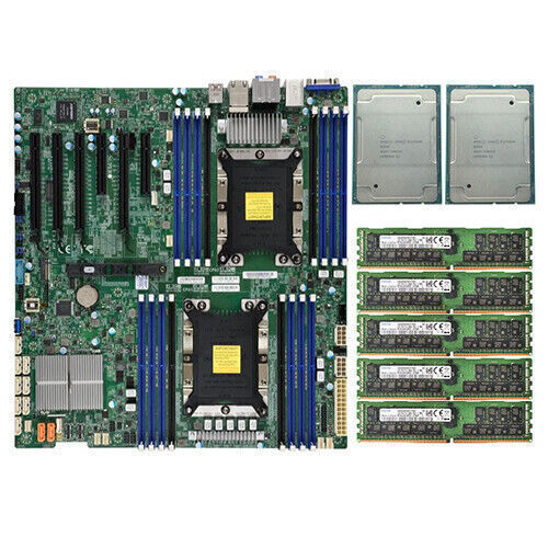Supermicro X11DAi-N Motherboard + 2x Intel Xeon Platinum 8124M +5x 32GB 2666MHz