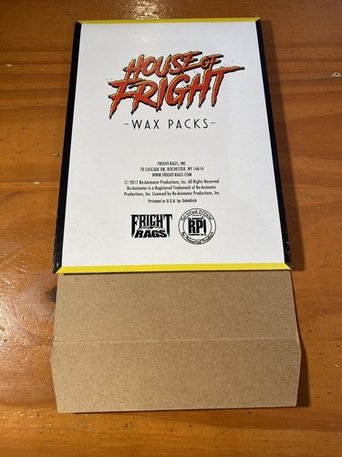 Tarjetas coleccionables Fright Rags RE-ANIMATOR caja de cera plana vacía sin usar - Imagen 2 de 2