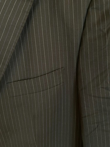 CHAQUETA DE TRAJE A RAYAS SEAN JOHN MARRÓN PARA HOMBRE TALLA 44 L NUEVA SIN ETIQUETAS - Imagen 3 de 6