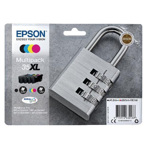 Epson Singlepack 4 Colour 35XL DURABrite Ultra Ink - Picture 1 of 1