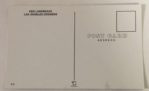 Vintage Ken Landreaux L.A. Dodgers Postcard - Picture 2 of 2