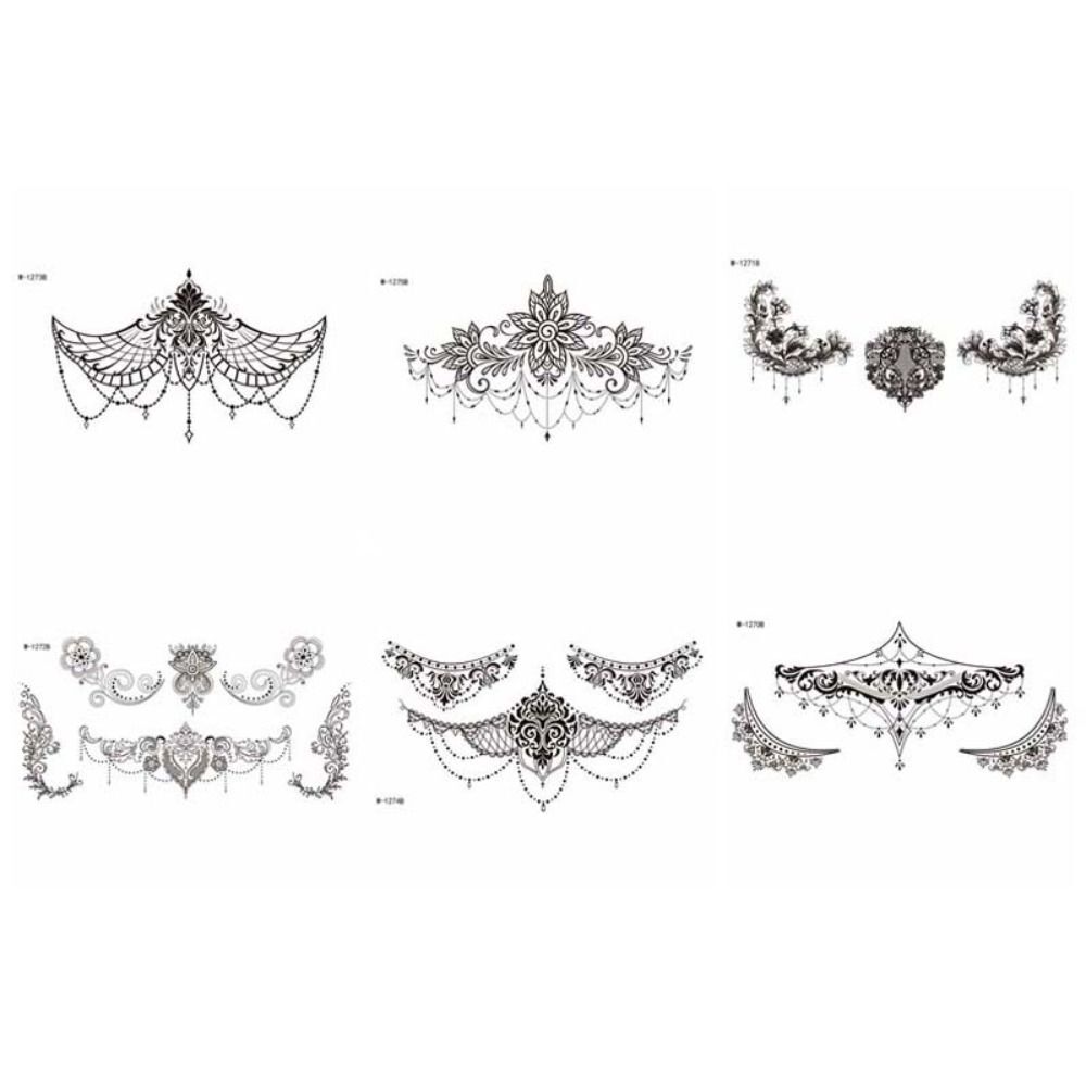 Totem Pattern Henna Tattoo Stickers Temporary Tattoos Unisex - Picture 3 of 15