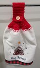 Christmas Gift HAND TOWEL/ TEA TOWEL Crochet Topper