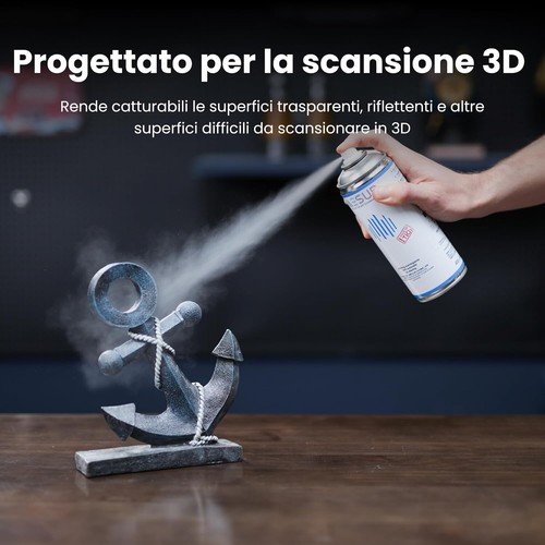 Spray per Scanner 3D 400ml AESUB Blu per Superfici Riflettenti Trasparenti - Photo 2/7