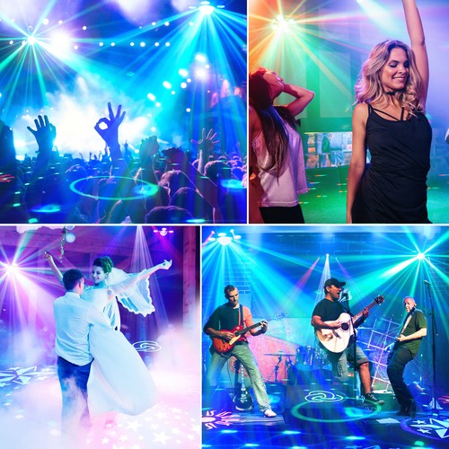 120W Party Disco Laser Light RGBW Gobo Halloween Strobe Effect DJ Party Lights - Picture 10 of 11