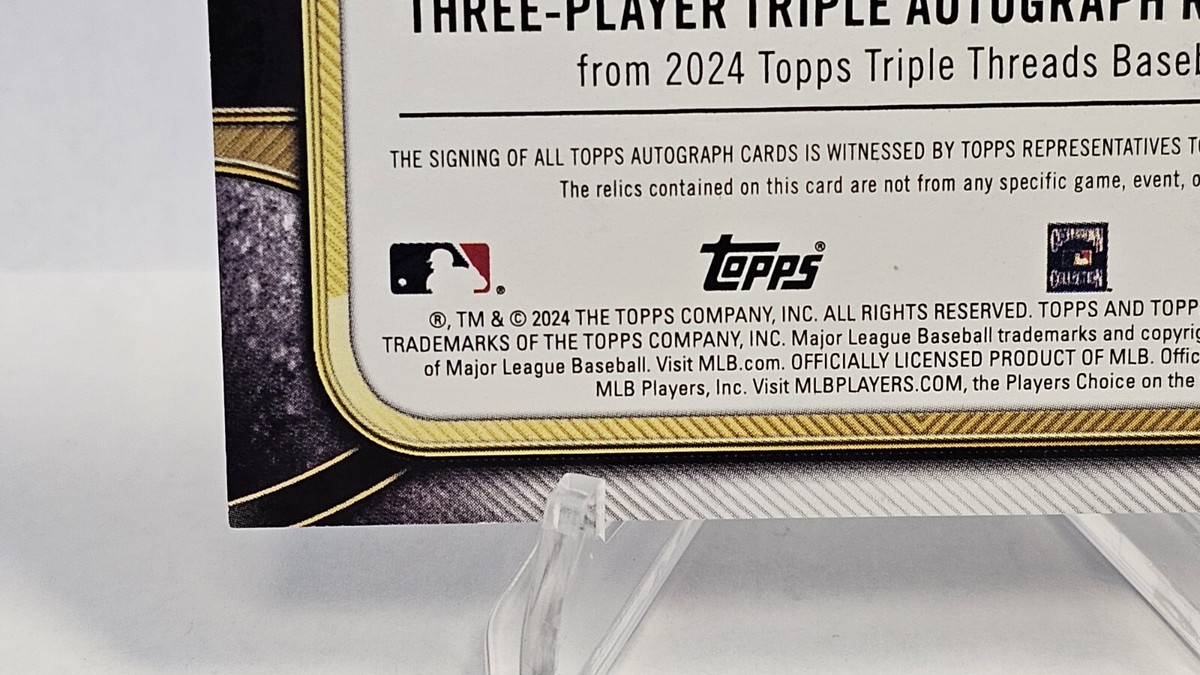 2024 Topps Triple Threads Mets Triple Auto Relic Red 1/1 Piazza