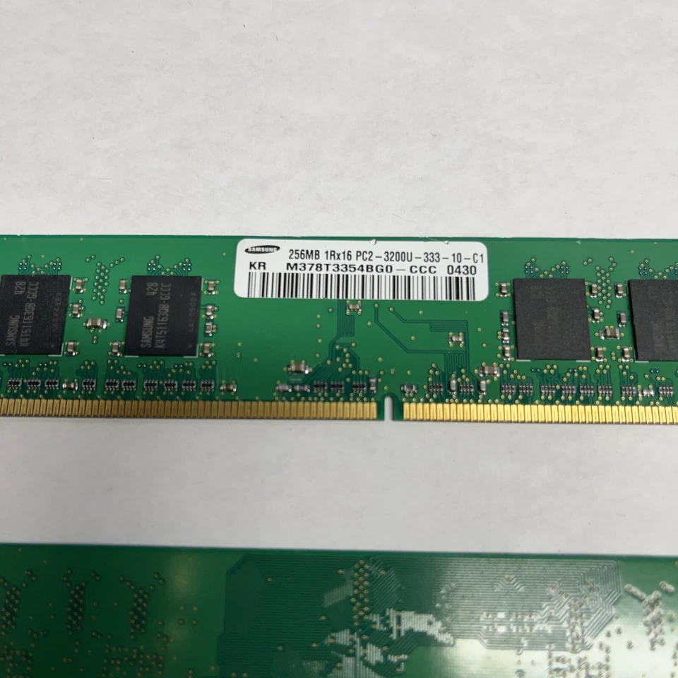 Samsung 256 MB RAM 333 MHz DDR2 M378T3354BG0-CCC PC2-3200U-333-10-C1 - Image 2 of 2