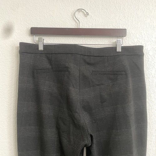 Kut From The Kloth Womens Pants Black Gray Plaid Stretch Flare Leg Size 16 - Picture 4 of 10