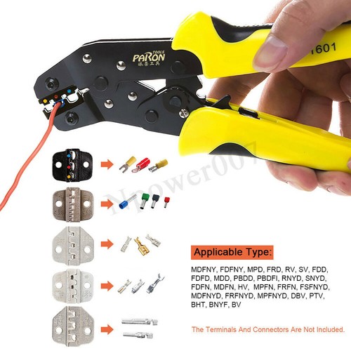 JX-D5 5 in 1 pinze per crimpatura a crimpatura cavo filo a cricchetto 4 strumenti di ricambio - Foto 3 di 11