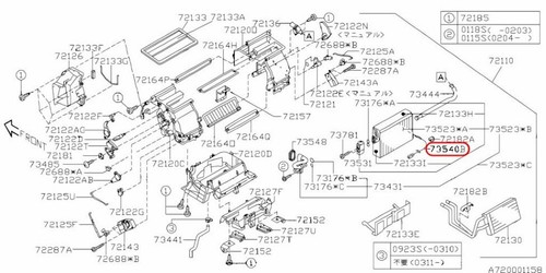 Subaru SENSOR ASSY, TEMPERATURE 73540SA010 OEM Genuine - Picture 3 of 9