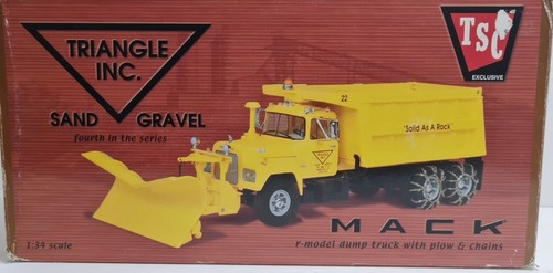 FIRST GEAR #19-2429 TRIANGLE, INC MACK R-MODEL DUMP TRUCK W/PLOW NEW IN BOX - Picture 11 of 11