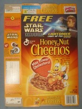 2002 MT Cereal Box GENERAL MILLS Honey Nut Cheerios STAR WARS II Y155B1m 