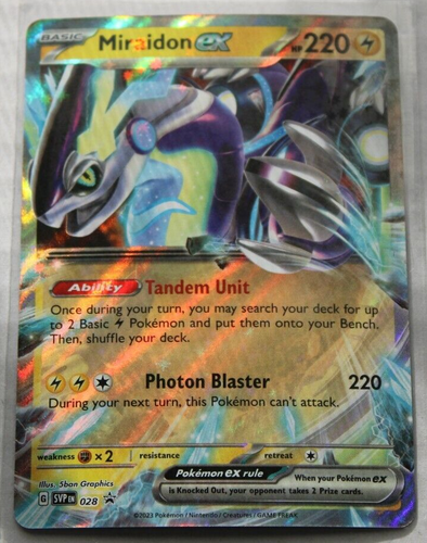Pokemon 2023 Scarlet & Violet "Miraidon" ex #028 Holo Rare * Promo - Picture 4 of 5