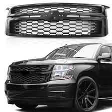 Front Glossy Black Bumper Grille For 15-20 Chevrolet Tahoe Suburban LS LT
