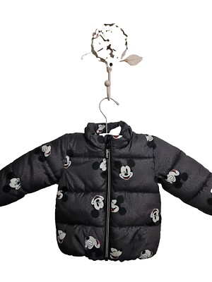 HM Toddler Mickey Pattern Quilted Winter Puffer Jacket 9Month