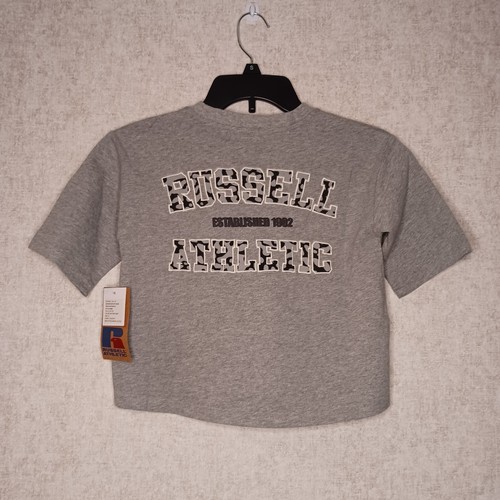 Russell Athletic Girls T shirt Heather Grey Fan Club Tee Size M Short Sleeve New - Picture 6 of 7