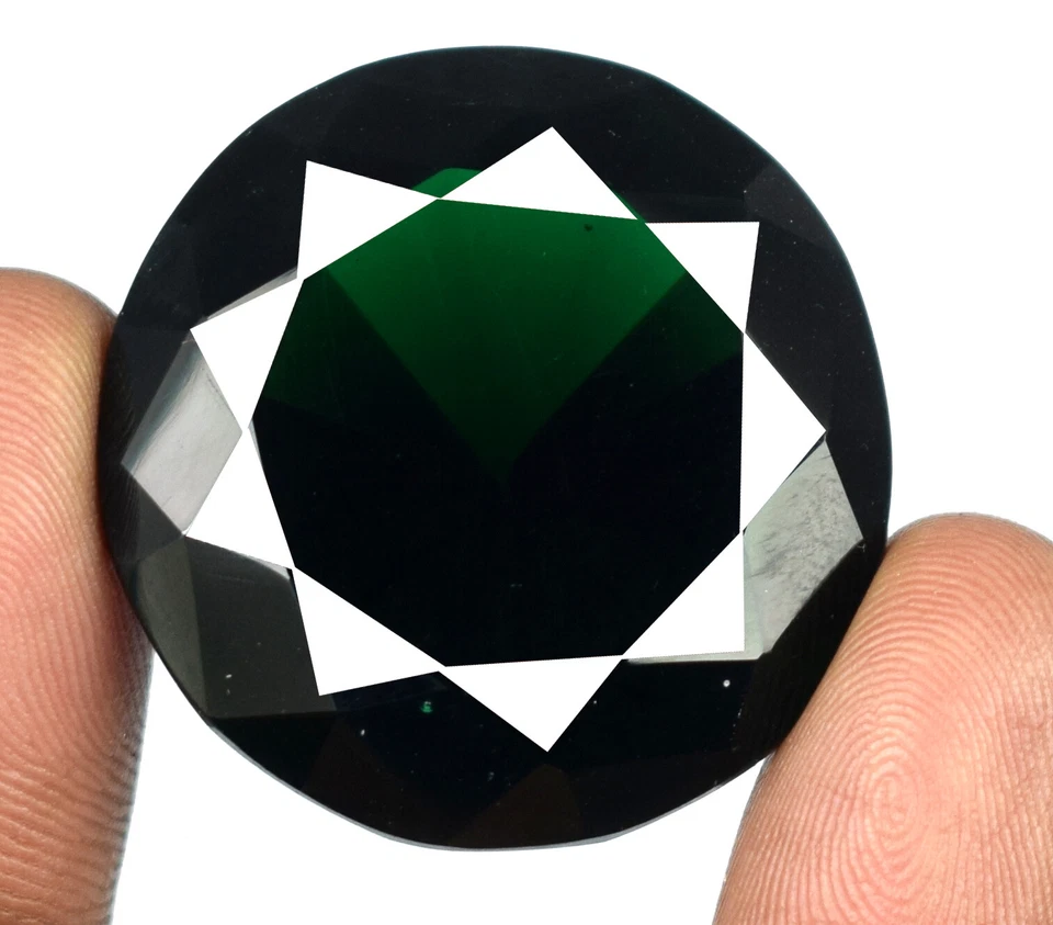 Piedras preciosas sueltas redondas de amatista verde brasileña de 80-100 quilates certificadas Foto 3 de 4