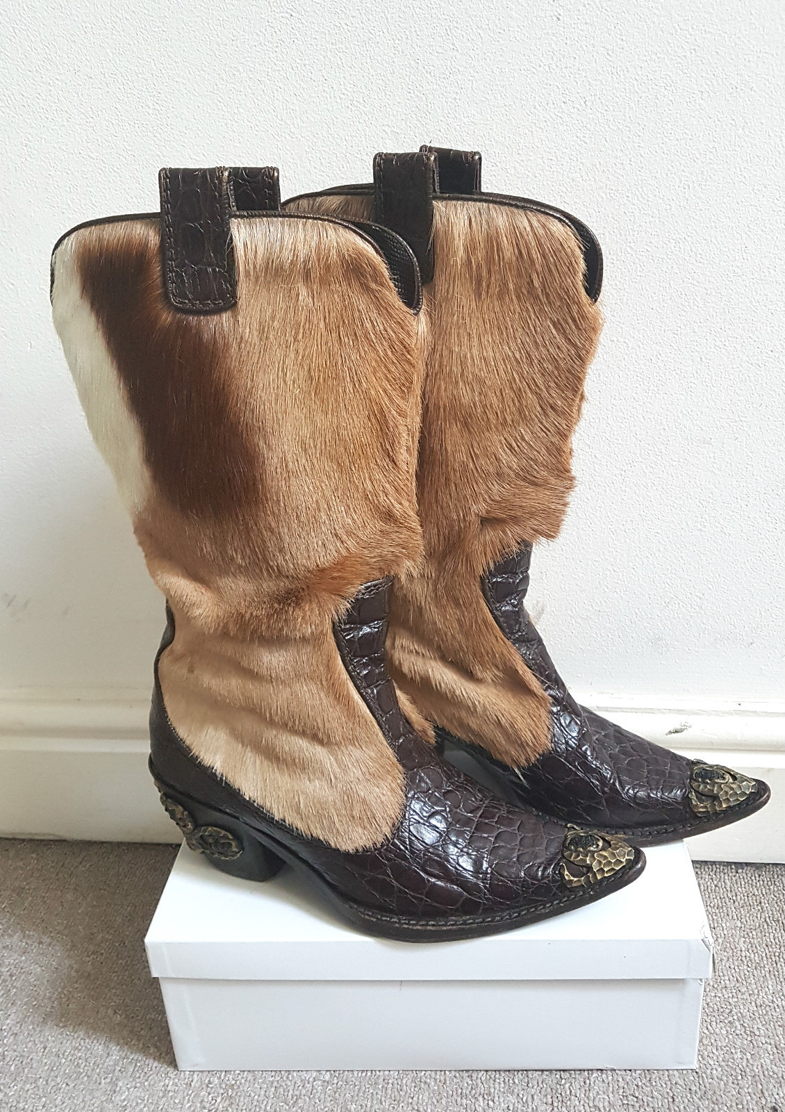 VERO CUOIO Italian Sneak Skin Leder Leder Skin fur Cowboy Stiefel Schuhes Camel Größe 37.5 04afda VERO CUOIO Italian Sneak Skin Leder Leder Skin fur Cowboy Stiefel Schuhes Camel Größe 37.5 04afda