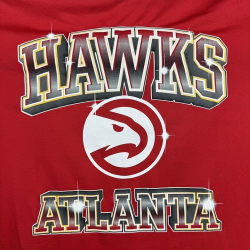Atlanta Hawks men's NBA jersey T-shirt size M red big logo graphic print NWT - Picture 4 of 7