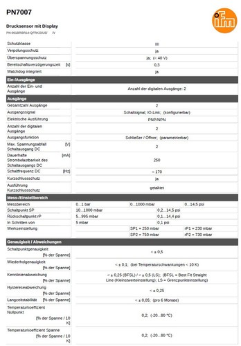 Ifm Efector 500 Drucksensor mit Display PN7007 PN-001BRBR14-QFRKG/US/ /V neu OVP - Bild 10 von 12