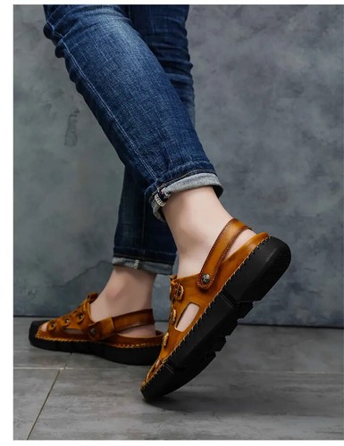 38-48 Mens Slingback Sandal Slippers Hollow Out Closed Round Toe Summer Shoes sz - Picture 20 of 25