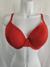 Natori Bra Womens Red Underwire Bra Size 36DD
