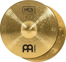 Meinl 14” Hihat (Hi Hat) Cymbal Pair – HCS Traditional Finish Brass for Drum Set