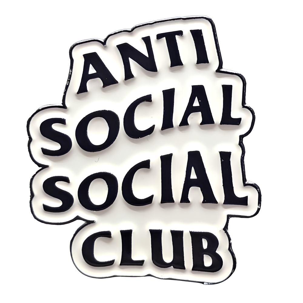 Anti Social Pin Badge Anti Social Social Club Enamel Brooch Quirky Statement Pin