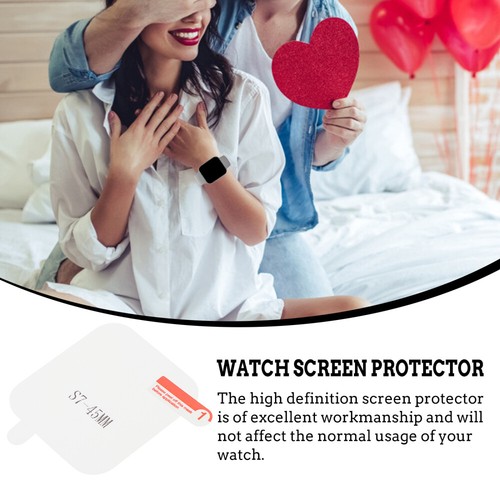 6 Pcs Watch Screen Protective Films Smartwatch Film Compatible for Series 7 - 第 4/12 張圖片