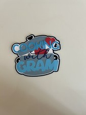 Cooking with Gram Scrapbook Title Paper Pierced Die Cut Handmade