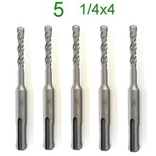 5 pc Set of SDS PLUS 1/4" diameter 4" long Carbide tip Hammer drill bit sct-888