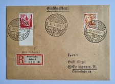 R - Brief Fr. Zone Fehldruck Mi.Nr. 8 verz&auml;hnt MiF- Friedrichsh. - Eningen  1948