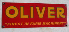 Vintage Oliver Porcelain Sign Farm Equipment Tractor Dealer Farming Machine