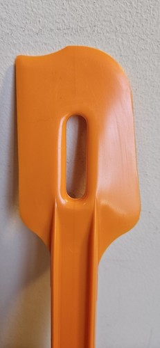 TUPPERWARE DE COLECCIÓN NARANJA 8,75" ESPÁTULA RASPADORA DE PALETA 13-33 GADGET UTENSILIO DE COCINA - Imagen 7 de 11