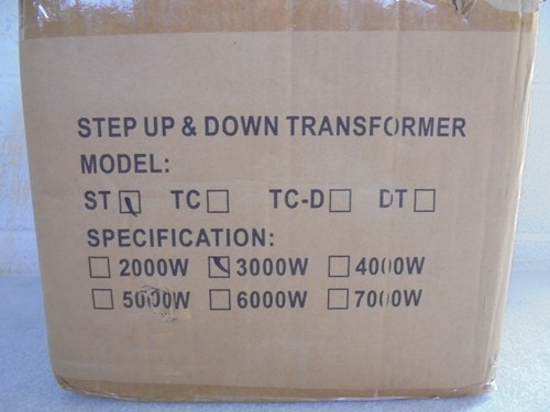 VEVOR Step Up Down Transformator Spannungswandler 2100 Watt 240 Volt auf 110 Volt - Bild 1 von 4