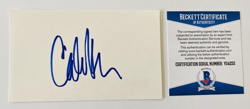 Calvin Klein Signed Autographed 3x5 Card BAS Beckett Certified - Picture 1 of 1