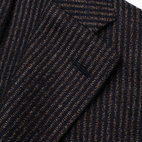 BOGLIOLI "K.Jacket" Brown Striped Wool-Cotton-Cashmere Unlined Jacket 50 NEW 40 - Picture 5 of 7