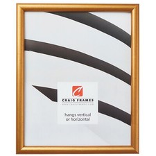 Craig Frames Dakota, 0.57 Inch Wide Bullnose, Antique Gold Wood Picture Frame